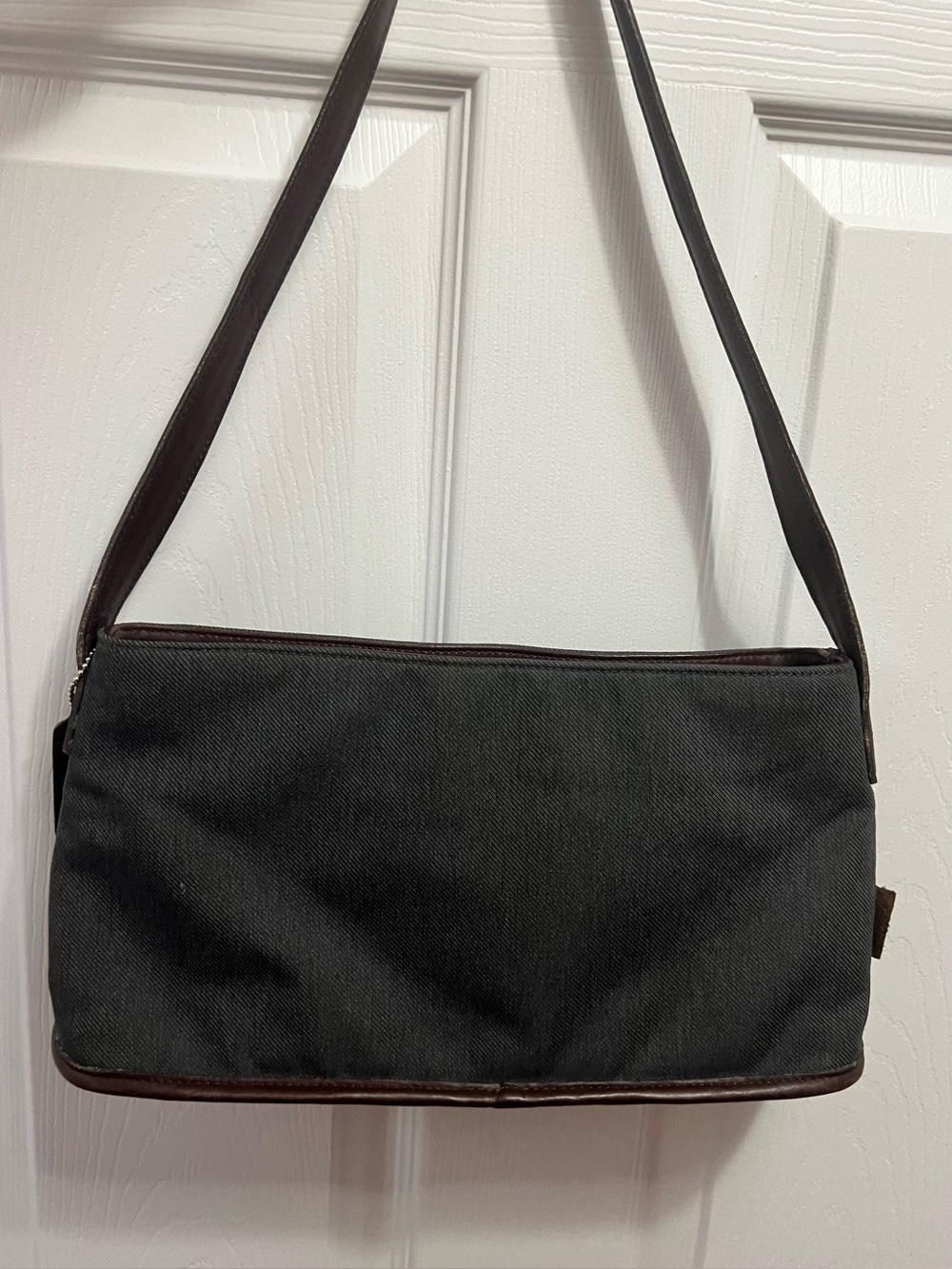 Coach Vintage Classic Dark Gray Canvas Shoulder Bag #6136
